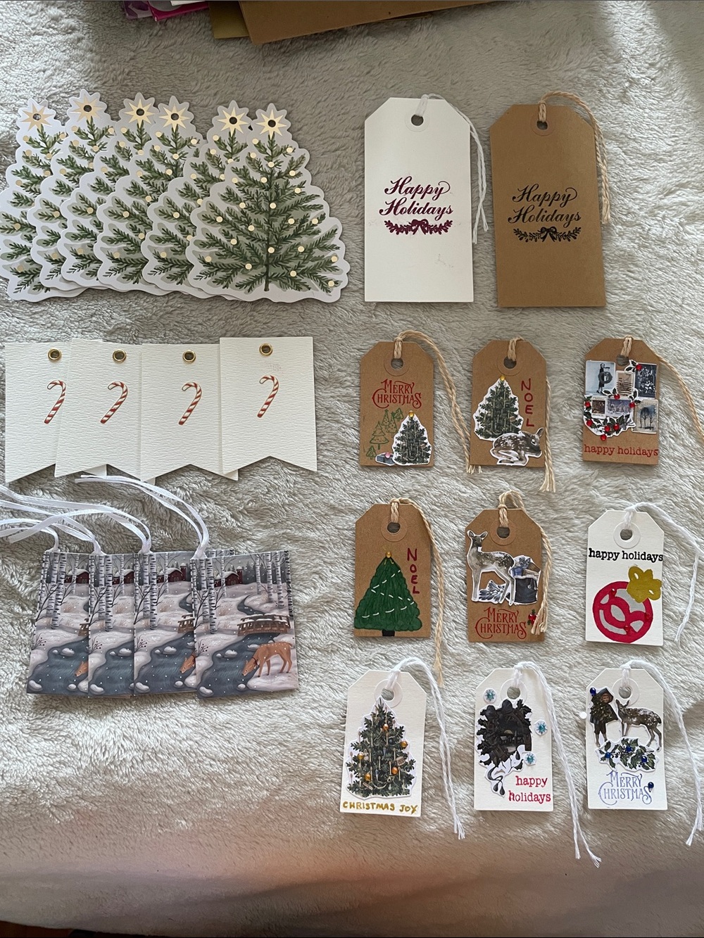 Various Holiday Christmas Gift Tags Assortment